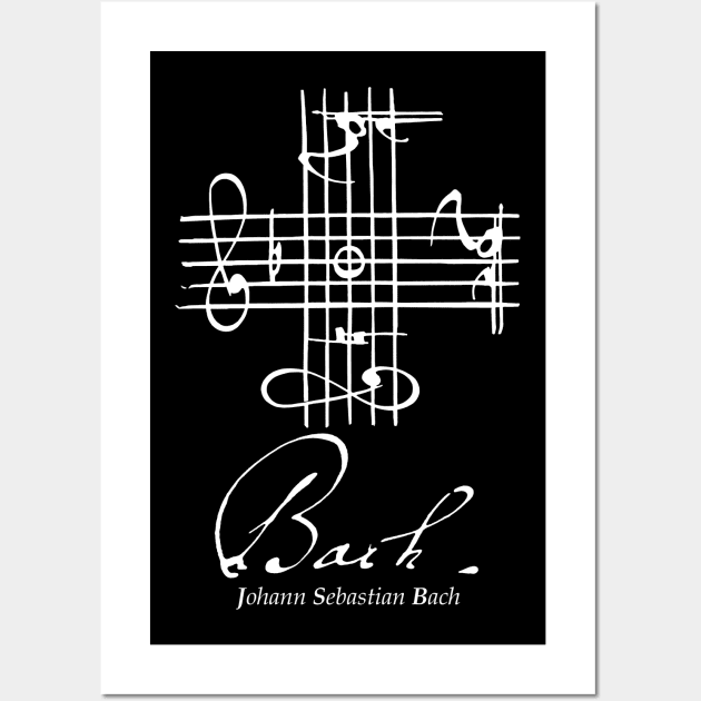 Bach Musical Signature Notation, Music, Classical Wall Art by StabbedHeart